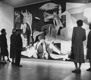 Guernica in 40's on exhibit at museum(unidentified)